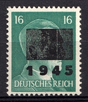 1945 16pf Netzschkau-Reichenbach (Saxony), Germany Local Post (Mi. 10 II b, Signed, CV $190, MNH)