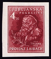 1944 '4' Ljubljana, German Occupation, Germany (Not Issued Stamp, Mi. VI B, MNH)
