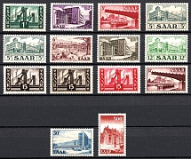 1952-55 Saar, Germany (Mi. 319 - 330, 332, 337, Full Set, CV $60, MNH)