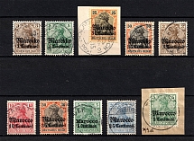 1903-19 Morocco German Offices Abroad (Group of Stamps, Signed, Canceled)