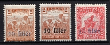 1919 Timisoara, Hungary, Serbian Occupation, Provisional Issue (Mi. 1 a, 1 b, 2)