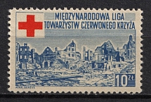 10zl International League of Red Cross Societies, Poland, Non-Postal, Cinderella (MNH)