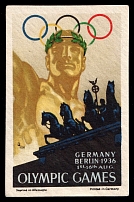 1936 'Olympic Games in Berlin', Third Reich Propaganda, Cinderella, Nazi Germany (MNH)