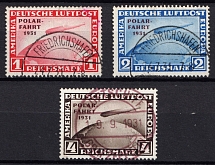 1931 Weimar Republic, Germany, Airmail (Mi. 456 - 458, Full Set, Readable Postmarks, CV $1,690)