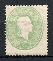 1860-61 Austria 3 Kr (CV $80, Signed)