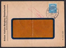 1938 (Oct 25) Letter with provisional round stamp from BRUX (Most). Occupation of Sudetenland, Germany