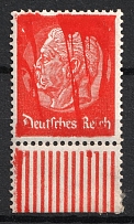 1933 8pf Third Reich, Germany (Mi. 485,  'Bloody Hindenburg', Print Error)
