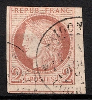 1876 2C French Colonial Empire (Mi. 15, Used, CV$1250)