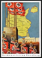 1939 Reich party rally of the NSDAP in Nuremberg. Standards in the Party Rally Grounds. UNISSUED, PROBE on Painting Canvas