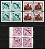 1960 Marine Life, Soviet Union, USSR, Russia, Blocks of four (Margin, Full Set, MNH)