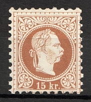 1867 Austria 15 Kr (Type 2, CV $325, MNH)