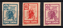 Winter Help, To the Front of Fighting Hunger and Cold, Poland, Non-Postal, Cinderella (Imperforate, Rare, MNH)