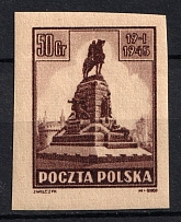 1945 50gr Republic of Poland (Fi. 362 z1 P9, Proof, Signed, MNH)