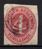 1864 4s Schlezwig, German States, Germany (Mi. 3, Canceled, CV $800)