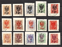 Ukrainian Stamps with Polish Overprints (Cancelled)