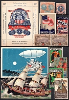 Worldwide, Zeppelin, Transport, Stock of Cinderellas, Non-Postal Stamps and Labels, Advertising, Charity, Propaganda (#107B)