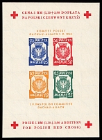 1945 Dachau - Allach, Poland, DP Camp, Displaced Persons Camp, Souvenir Sheet (Wilhelm Bl. 4 z B, CV $330)