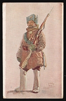 1917-1920 'Winter-equipment of Czechosl.legionary in Russia', Czechoslovak Legion Corps in WWI, Russian Civil War, Postcard