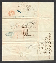 1864 Cover from Odessa to Genova, Italy (Dobin 1.15 - R3, Dobin 8.07 - R4)