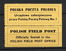 1942 Poland WWII, Field Post, First Polish Army Corp (Perforated)