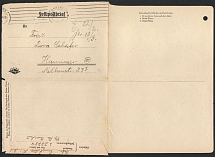 1944 Germany, Third Reich Occupation Ukraine, field mail #L 27754 cover from Lemberg (Lvov) to Hannover