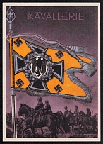 WWII 'The Victorious Flags and Standards of the German Wehrmacht', Third Reich, Germany, Postcard, Mint