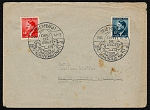 1944  Bohemia and Moravia cover franked with Sc 64 and 67. Posted 17 August