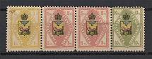 1910 Pskov Zemstvo, Russia (Schmidt #41+43+44, Strip, CV $200+)