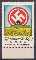 1940 Denmark, Danish Legion, 'NSAP' Propaganda, Germany (MNH)
