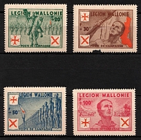 1942 Belgian Wallonia Legion, Germany (Mi. I - IV, Full Set, CV $200)