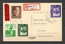 1942 General Government registered postcard to Piastow
