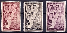 1938 The Second Trans-Polar Flight From Moscow to Portland, Soviet Union, USSR (Full Set, MNH)