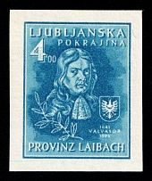 1944 4L Ljubljana, German Occupation, Germany (Mi. II B, Unissued Stamp, CV $70, MNH)