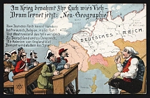 1914-18 'New-Geography' WWI European Caricature Propaganda Postcard, Europe