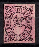 1856-64 2c Brooklyn City Express Post, Brooklyn, New York, United States, Locals (Sc. 28L4, CV $20)
