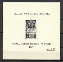 1945 Polish Corps in Italy Block Sheet (MNH)