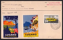 1937 Lugano, Switzerland, Stock of Cinderellas, Non-Postal Stamps, Labels, Advertising, Charity, Propaganda, Postcard