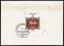 1937 Third Reich, Germany, Souvenir Sheet (Mi. Bl. 10, MUNICH First Day Cancellation, CV $170)