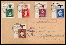 1944 General Government official cover franked with the complete 1944 Culture Fund issue