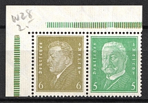 1932 Weimar Republic, Germany, Se-tenant, Zusammendrucke (Mi. W 28, Control Strips, CV $30)