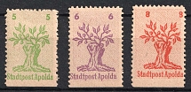 1945 Apolda, Germany Local Post (Mi. 1 II - 3 II, Full Set, CV $80)