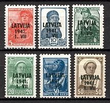 1941 German Occupation of Latvia (CV $90, Full Set)