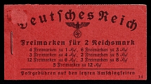 1940-41 Complete Booklet with stamps of Third Reich, Germany, Excellent Condition (Mi. MH 39.4, CV $260)