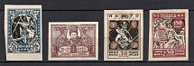 1923 Semi-postal Issue, Ukraine (IMPERFORATED, Full Set, CV $1,000)