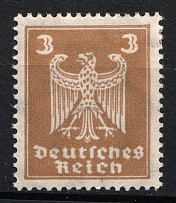 1924 3pf Weimar Republic, Germany (Mi. 355 y, CV $160)