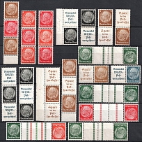 1936-39 Third Reich, Germany, Collection (Coupon, Se-tenant, Tete-beche, Gutter, CV $200)