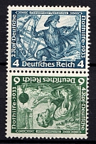 1933 Third Reich, Germany (Mi. SK 19, Zusammendrucke, CV $160, MNH)