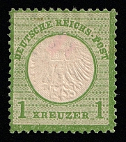 1872 1kr German Empire, Small Breast Plate, Germany (Mi. 7, Signed, CV $1,170)