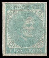 1862 5c Southern Confederate States, United States (Sc 6, CV $20)