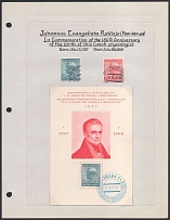 1937 (27 Sept) Czechoslovakia, 'In Commemoration of the 150th Anniversary of the Birth of J. E. Purkinje Czech physiologist', Souvenir Sheet (Cancellations)